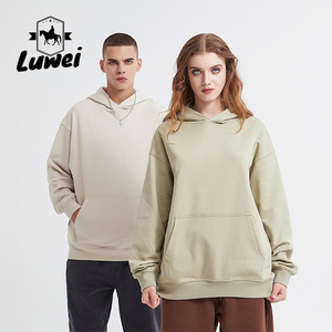 Custom Streetwear Plain Blank Oversized <b>Mens</b> <b>Hoodies</b> and Sweatshirts 100% Cotton Heavyweight Fleece Puff Printing Unisex <b>Hoodies</b> - Product Image 1