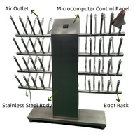 Séchoir à chaussures et bottes en acier inoxydable, gain de place, pour usage domestique et industriel (abattoir) avec fonction de désinfection