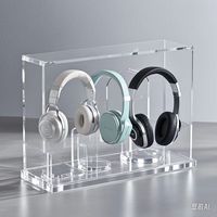 Vente en gros usine : Boîte de présentation et de protection antipoussière en acrylique transparent écologique, type coque, pour écouteurs et articles de café
