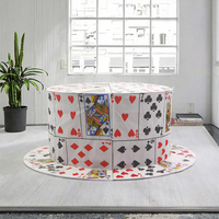 Accessoire de magie classique : Chapeau en plastique pour cartes, chapeau haut de forme pliable, tour de magie de close-up, accessoire de scène essentiel pour le poker