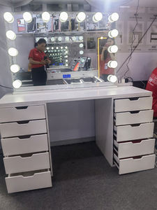 Multifunctional Nordic Modern European Drawers Storage Bedroom Furniture White Vanity Makeup <strong>Dressing</strong> <strong>Table</strong> <strong>With</strong> <strong>Mirror</strong> Stool - Product Image 3