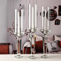 42cm 44cm 46cm Kristallglas Kerzenhalter Klarglas Kerzenhalter Hochzeits tisch Dekoration Kristall Kerzenhalter