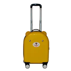 New Style Kids Rolling Travel Animal Suitcase Spinner Unisex ABS Aluminium Trolley System Accept Customized Logo Carry-on 1*40HC