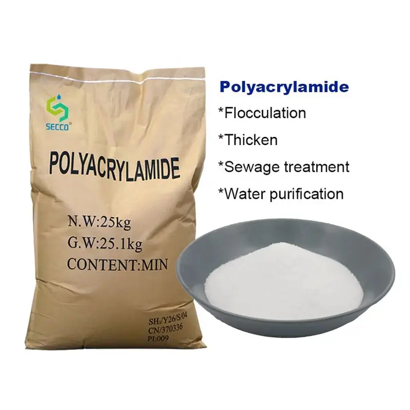 Partícula polimérica catiónica aniónica química de poliacrilamida pura (PAM) de muestra gratis de fábrica para uso en papel