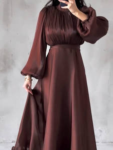 <span class=keywords><strong>Robe</strong></span> longue <span class=keywords><strong>de</strong></span> <span class=keywords><strong>soirée</strong></span> musulmane plissée à volants Mexizo, Abaya Dubaï, robes <span class=keywords><strong>de</strong></span> mode modestes pour femmes - Product Image 2