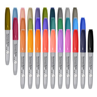 Marqueur Sharpie à base d'huile rond étanche permanent CD ensembles de stylos marqueurs en métal avec embouts simples