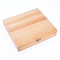 Boîte cadeau rectangulaire en bambou/bois faite à la main, ensemble de couverts de 72 pièces avec options de logo et de design graphique personnalisés