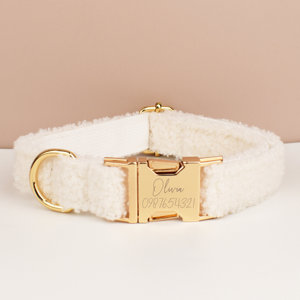 <span class=keywords><strong>Collar</strong></span> de perro de lujo de alta calidad con nombre grabado, oso de peluche, conjunto de <span class=keywords><strong>collar</strong></span> y correa de perro personalizado - Product Image 3