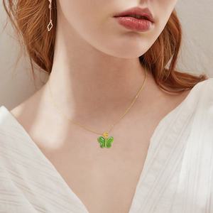 Natural Hotan Jade Nephrite Jasper <b>butterfly</b> Jade Pendant 18K Gold Original Design Gift of Appraisal Certificate D542 - Product Image 5