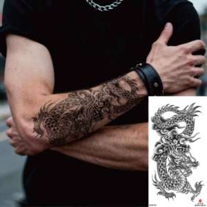 Tatuaje Temporal Geométrico Personalizado, Adhesivo Impermeable para Brazo y Cuerpo, Impresión Offset, Dura de 3 a 7 Días - Product Image 1