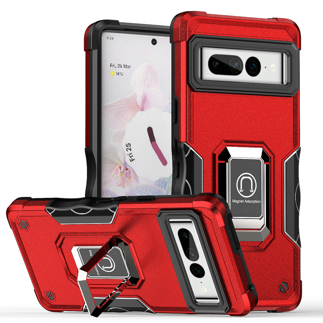 New Armor Design Google Pixel 7 Pro Phone Case Full Protection Hardware Kickstand Shockproof TPU+PC Wholesale Mobile Phone Case