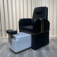 Équipement moderne pour salon de manucure, fauteuil de soin des pieds, fauteuil de pédicure de luxe électrique inclinable avec massage et pompe à jets