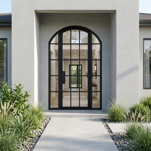 الصلب الحديثة باب فرنسي الحديد دخول الباب الصلب مزدوجة الباب الخارجي - Product Image 3