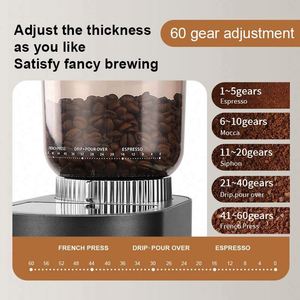 เครื่องบดเมล็ดกาแฟอัจฉริยะรุ่นใหม่ ขนาด 51/58 มม. ระดับมืออาชีพ 110V 220V เครื่องบดกาแฟเอสเพรสโซเชิงพาณิชย์สำหรับใช้ในบ้าน - Product Image 3