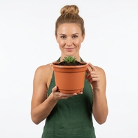 Pot de fleurs moderne en plastique de 1 gallon avec trou de drainage, pour pépinière, usage intérieur/extérieur, à poser au sol