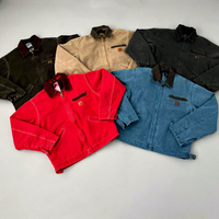 Veste bomber rétro J97 de style américain Detroit Heavyweight, motif cœur régulier, streetwear, vêtements de travail, fermeture éclair, coupe ajustée, homme
