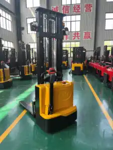 Apilador hidráulico de 1500kg, apilador de palés totalmente eléctrico, precio de fábrica - Product Image 3