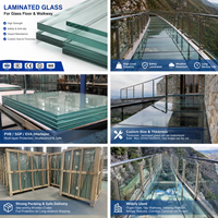 Panneaux de verre de sécurité feuilleté trempé transparent sur mesure PVB SGP pour balustrades de bâtiment, sols, escaliers et passerelles