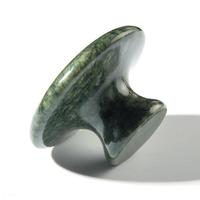 Grande Pierre de Massage en Forme de Champignon en Jade Vert Naturel, Grattoir Gua Sha, Outil de Lifting