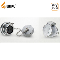 Connecteur de câble étanche WEIPU IP67, 4/5/6/7/8/9 broches, connecteur circulaire, prise d'alimentation à panneau à bride carrée 2P