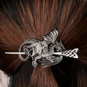Barrettes à cheveux celtiques vikings, épingles à cheveux vintage à nœud celtique, bâtons à cheveux rétro en alliage d'argent, bijoux de barrette à cheveux en métal viking celtique - Product Image 4