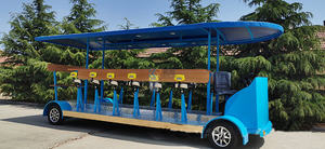 Vélo-bar mobile Blue Beer Bike pour fêtes, 8 places, pub à pédales, voiture de tourisme avec cadre en alliage d'aluminium et 3 vitesses - Product Image 3