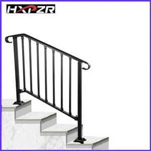 Manufacturer Direct Supply Fence Staircase <strong>Handrail</strong> Iron Art Guardrail Flat Iron Strip Outdoor Black Iron Railing Multiple - Product Image 6