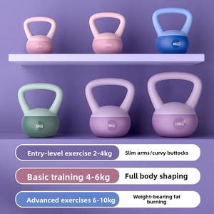Wholesale Eco Soft PVC <strong>Kettlebell</strong> Filled With Steel Sand Home Fitness Training <strong>Weight</strong> Support Custom Logo - Product Image 6