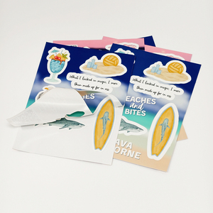 Pegatinas de Vinilo Blanco Impermeables con Corte Kiss-Cut, Impresión a Doble Cara, Diseño de Dibujos Animados Lindos para Niños, Hoja de Pegatinas Troqueladas Personalizadas al por Mayor - Product Image 3
