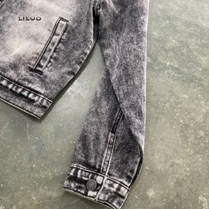 Nouvelle mode de <span class=keywords><strong>veste</strong></span> <span class=keywords><strong>en</strong></span> <span class=keywords><strong>jean</strong></span> pour femmes, manches longues, bouton ample, revers court, sauvage, décontractée, <span class=keywords><strong>veste</strong></span> <span class=keywords><strong>en</strong></span> <span class=keywords><strong>jean</strong></span> noire décolorée au soleil - Product Image 5