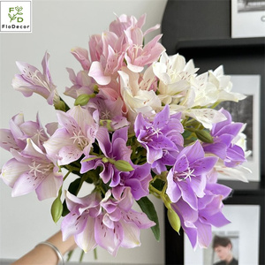 Haute qualité violet bleu soie artificielle <span class=keywords><strong>Alstroemeria</strong></span> fleurs de lys pour la fête des mères noël nouvel an mariage maison Tables - Product Image 2