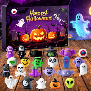 Calendrier de l'Avent Halloween 2026 – Nouvelle Boîte Mystère Transfrontalière en Tissu Velours au Design Effrayant – Cadeau - Product Image 2
