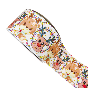 Ruban <span class=keywords><strong>en</strong></span> gros-grain de Noël à motif de dessin animé, largeur 3 pouces, imprimé Bonhomme <span class=keywords><strong>en</strong></span> pain d'épices et Père Noël, pour l'artisanat des fêtes, l'emballage de cadeaux et les nœuds pour cheveux - Product Image 4