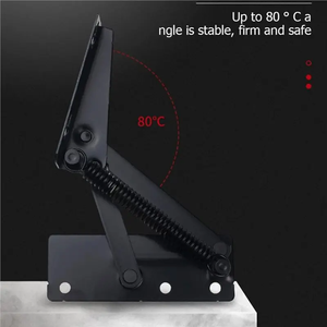 ABFI 1 Pair Iron Foldable Lifting Bracket Kitchen Cabinet Sofa <b>Hinge</b> Lifter Furniture Storage Support <b>Hinges</b> <b>Spring</b> Standing - Product Image 5