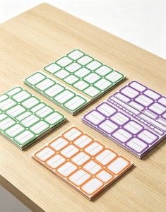 Étiquettes de prix autocollantes imperméables 14x24 mm, étiquettes inscriptibles, papier de support jaune, pour noms/numéros et notes - Product Image 4