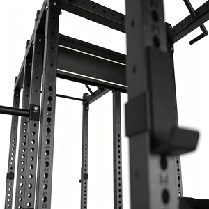 Mighty <span class=keywords><strong>Combo</strong></span> Rack: Power Cage Commerciale a Doppia Stazione, Rig Modulare per Squat a 2 Postazioni con Barra Multigrip per Trazioni e Spazio di Stoccaggio - Product Image 5