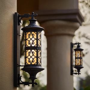 <span class=keywords><strong>Style</strong></span> européen à l'ancienne grande applique murale extérieure LED murale noir marron étanche et antirouille IP65 - Product Image 3