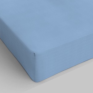 Juego de sábanas de percal de algodón 100% azul claro respetuoso con el medio ambiente selección cuidadosa para funda de almohada y funda Nórdica - Product Image 3