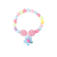 Bracelet en perles pour enfants, motif cœur, mignon, dessin animé, princesse, accessoires pour filles, résine acrylique, fait main, Taobao, petit cadeau, vente en gros