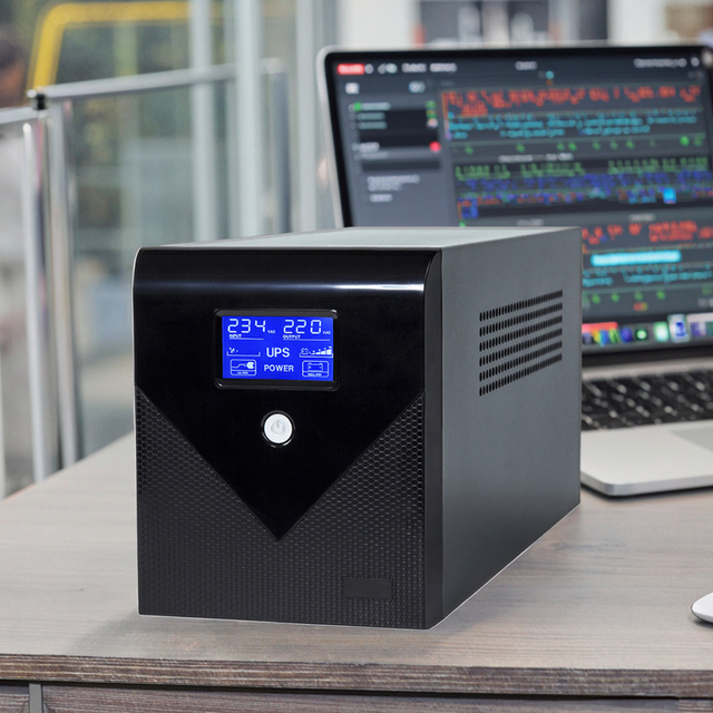 Surge Protection Mini Tower Line Interactive Single Phase UPS 600VA 1000 VA Battery Backup for Computer Modem Easy Installation