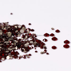 ZK พลอยเทียมแบบผสมสยาม1440ชิ้น SS6-SS20แบนด้านหลังไม่สามารถซ่อมแซมได้เครื่องประดับพลอยเทียมสีทองแบบทำมืออุปกรณ์ตกแต่งเล็บ - Product Image 3