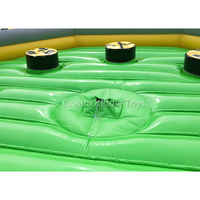 Jeu de sport de plein air 8m Toxic Meltdown Standing Wipe Out Gonflable Wipeout Parcours d'obstacles gonflable pour adultes