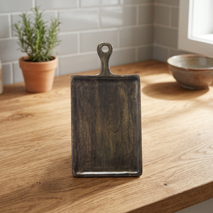 Planche en bois de manga naturel, service rectangulaire sombre - Product Image 3