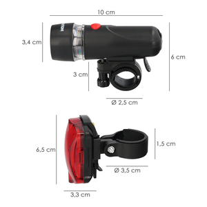 LED <b>Bicycle</b> <b>Light</b> Kit - Front and Rear <b>Lights</b> Plus. Battery Operated. - Product Image 2