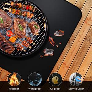 <span class=keywords><strong>Tapis</strong></span> <span class=keywords><strong>de</strong></span> gril réutilisables ignifuges double face Simake 48x30 pouces tampons <span class=keywords><strong>de</strong></span> sol en charbon <span class=keywords><strong>de</strong></span> bambou étanches à l'huile faciles à nettoyer - Product Image 6