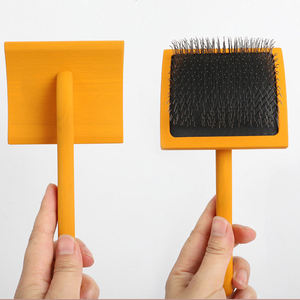 Professional Salon Slicker Brush 135&deg; Curved Pins Deep Undercoat Cleaner Matted Fur Remover for Long Hair Pets - Product Image 6