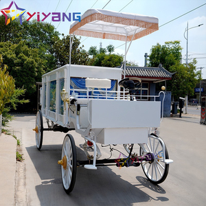 عربة جنازة كلاسيكية بتصميم عربة حصانية ذات 4 عجلات، مخصصة على شكل تابوت - Product Image 6