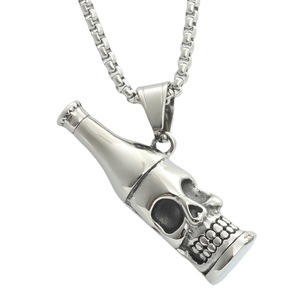 Skull Bottle Pendant Stainless Steel Themed Pendants Men's Fashion Gift Jewelry Retro Punk Style - Product Image 5