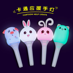Cute Cartoon Silicone Hand Light Rechargeable <b>Led</b> <b>Flashlight</b> For Kids Party Concert Cheer Props 15 Color Changing - Product Image 4