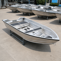 Vente directe usine – Bateau en aluminium robuste à coque en V, bateau de pêche résistant à la corrosion, facile à contrôler, pour la pêche en extérieur